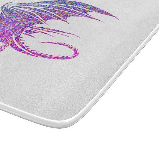 Phantastischer Mosaikdrache Schneidebrett (Ecke)