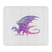 Phantastischer Mosaikdrache Schneidebrett (Vorderseite)