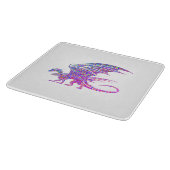 Phantastischer Mosaikdrache Schneidebrett (Ecke)