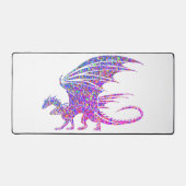 Phantastischer Mosaikdrache Schreibtischunterlage (Vorderseite)