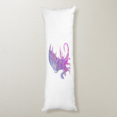 Phantastischer Mosaikdrache Seitenschläferkissen (Rückseite (Vertikal))