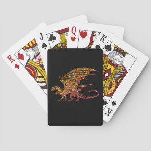 Phantastischer Mosaikdrache Spielkarten