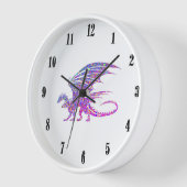 Phantastischer Mosaikdrache Uhr (Winkel)
