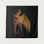 Phantastischer Mosaikdrache Wandteppich (Vorderseite (Horizontal))