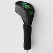 Phantastischer Mosaikgrüner Drache Golf Headcover (angewinkelt)