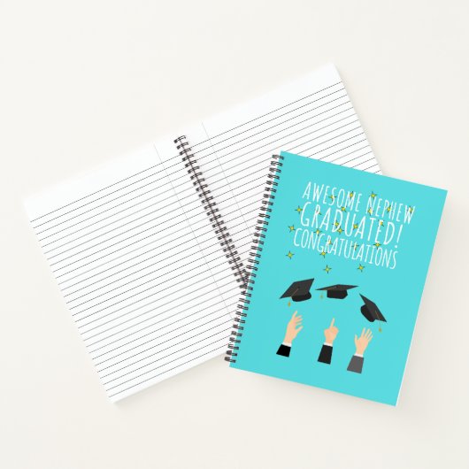 Phantastischer Neffe graduierte Glückwünsche Notizblock (Innenseite)