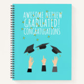 Phantastischer Neffe graduierte Glückwünsche Notizblock (Vorderseite)