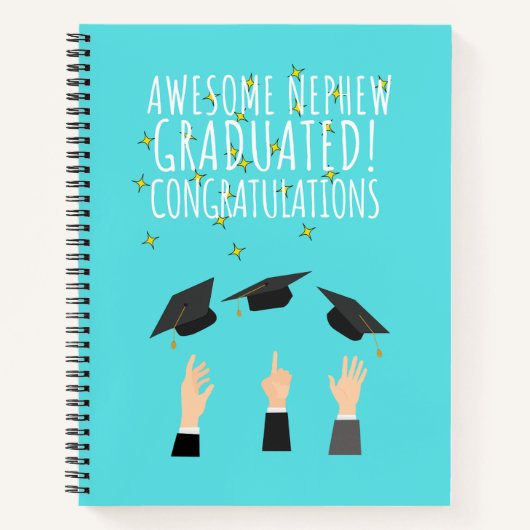 Phantastischer Neffe graduierte Glückwünsche Notizblock (Vorderseite)