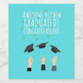 Phantastischer Neffe graduierte Glückwünsche Weinetikett (Einzelnes Label)