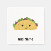 Phantastischer Niedlicher Cartoon Kawaii Lächeln T Serviette (Vorderseite)