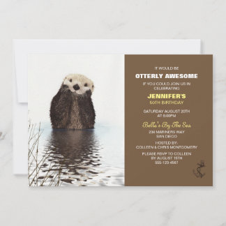 Phantastischer Niedlicher Otter Nautistischer Gebu Einladung