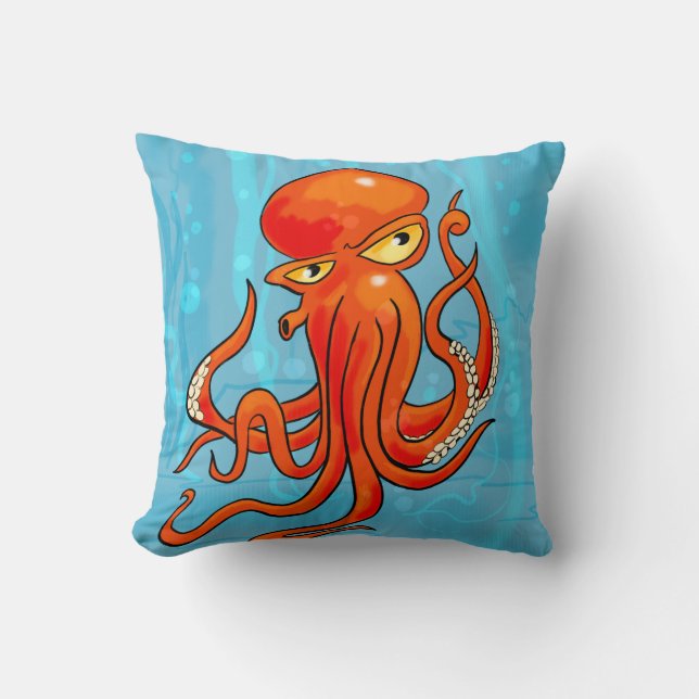 Phantastischer Octopus-Backpack Kissen (Vorderseite)