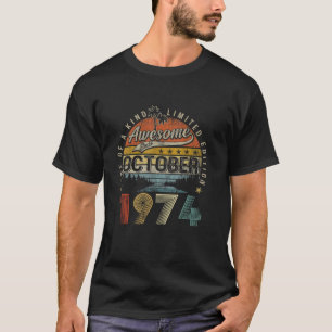 Phantastischer Oktober 1974 Familie 50. Geburtstag T-Shirt