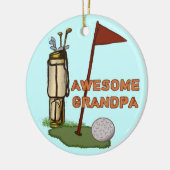 Phantastischer Opa Golf Keramikornament (Links)