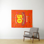 PHANTASTISCHER Orange 50. GEBURTSTAG Wandteppich (Beispiel (Horizontal))