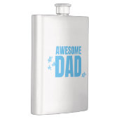 Phantastischer Papa-Blauer Text Flachmann (Rechts)