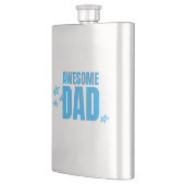 Phantastischer Papa-Blauer Text Flachmann (Links)