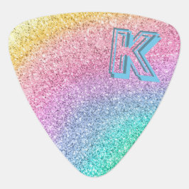 Phantastischer Pastell-Glitzer Mit Monogramm Plektrum