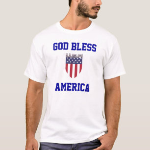Phantastischer Patriotischer Gott segne Amerika-Fl T-Shirt