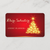 Phantastischer Perfect Christmas Gold Funkelnd Tre Visitenkarte (Vorderseite)
