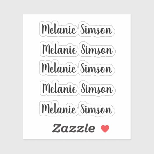 Phantastischer personalisierter Name eines Whimsik Aufkleber (Blatt)