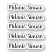 Phantastischer personalisierter Name eines Whimsik Aufkleber (Vorderseite)