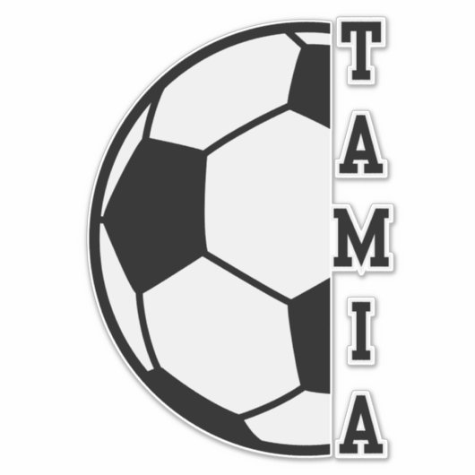Phantastischer Personalisierter Name Fußball Ball Aufkleber (Vorderseite)