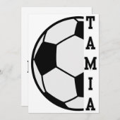 Phantastischer Personalisierter Name Fußball Ball Einladung (Vorne/Hinten)