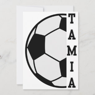 Phantastischer Personalisierter Name Fußball Ball  Einladung