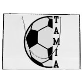 Phantastischer Personalisierter Name Fußball Ball  Große Geschenktüte (Rückseite)