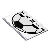 Phantastischer Personalisierter Name Fußball Ball Notizblock (Rechte Seite)