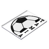 Phantastischer Personalisierter Name Fußball Ball Notizblock (Linke Seite)
