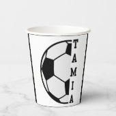 Phantastischer Personalisierter Name Fußball Ball  Pappbecher (Rückseite)
