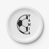 Phantastischer Personalisierter Name Fußball Ball  Pappteller (Vorderseite)