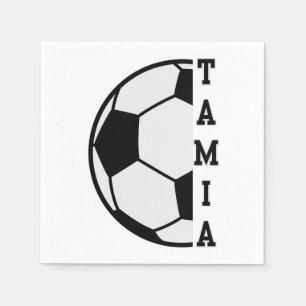 Phantastischer Personalisierter Name Fußball Ball  Serviette