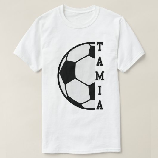 Phantastischer Personalisierter Name Fußball Ball T-Shirt (Design vorne)