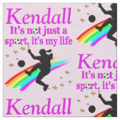 PHANTASTISCHER PERSONALISIERTER SOCCER MIRL FABRIC STOFF (Nahaufnahme)