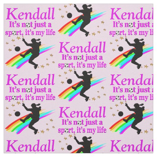 PHANTASTISCHER PERSONALISIERTER SOCCER MIRL FABRIC STOFF (Muster)