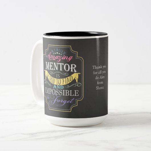 phantastischer persönlicher Mentor Zweifarbige Tasse (Vorderseite Links)