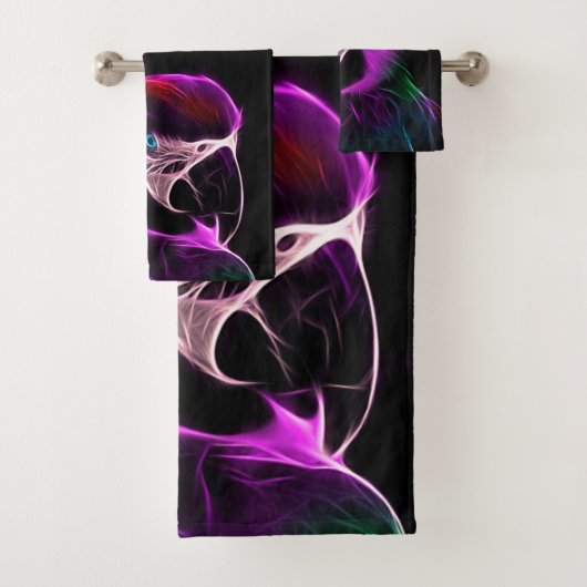Phantastischer Pflaumensittich Badhandtuch Set (Insitu)