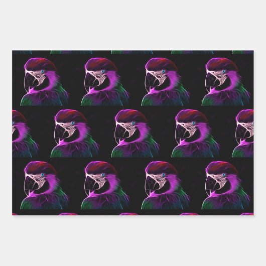 Phantastischer Pflaumensittich Geschenkpapier Set (Vorderseite 2)