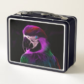 Phantastischer Pflaumensittich Metall Brotdose (Rückseite)