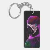 Phantastischer Pflaumensittich Schlüsselanhänger (Vorderseite links)