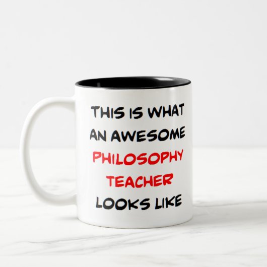 phantastischer Philosophielehrer Zweifarbige Tasse (Links)