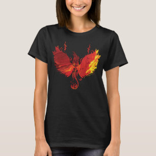 Phantastischer Phoenix Roter Feuervogel Aufblähung T-Shirt