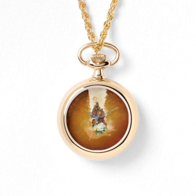 Phantastischer Phönix-Kopf Armbanduhr (Vorderseite)