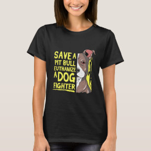 Phantastischer Pitbull Gif Rettete Pit Bull Lover T-Shirt