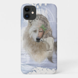 Phantastischer Polarwolf mit Feen, Case-Mate iPhone Hülle