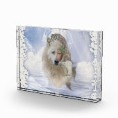Phantastischer Polarwolf mit Märchen, Pärchen und  Fotoblock (Rechts)