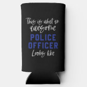 Phantastischer Polizeibeamter Funny Police Selters Dosenkühler (Rückseite)